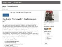 Tablet Screenshot of garbageremovalcattaraugus.com